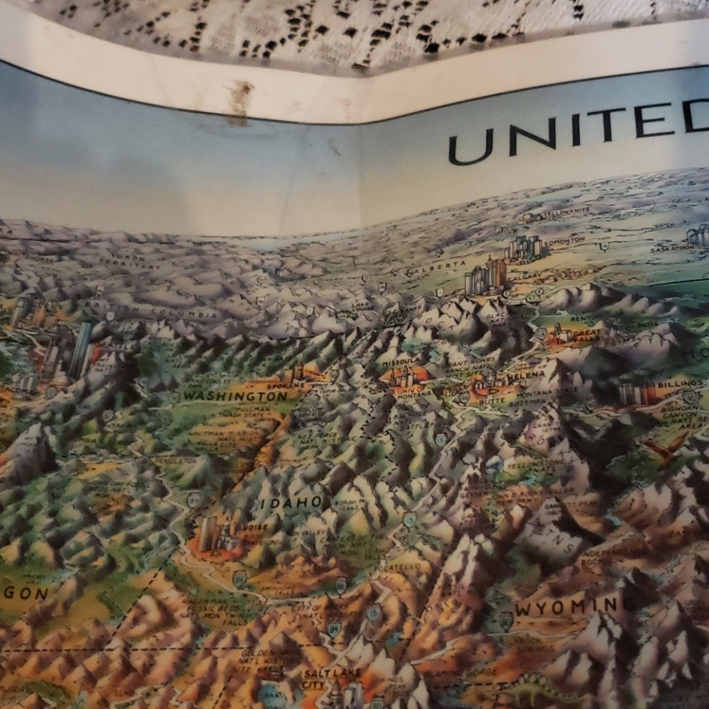 Laminated Map of the United State. - Picture 9 of 9